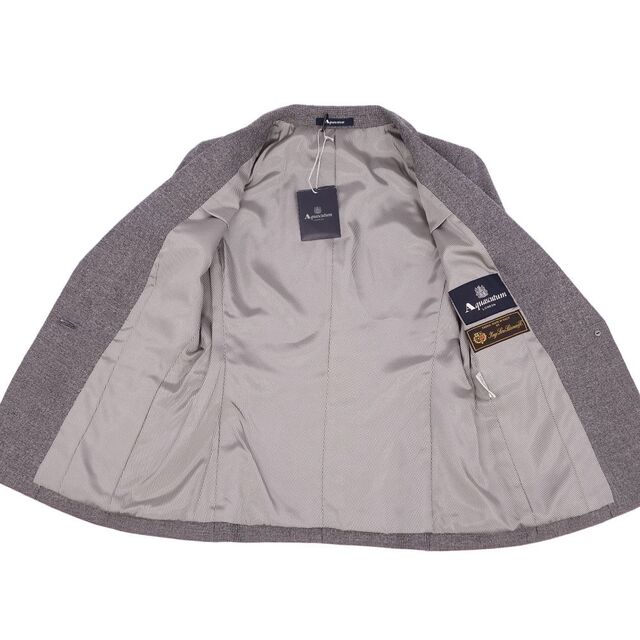 極美品 アクアスキュータム Aquascutum ジャケット テーラード ロロピアーナ ウール アウター レディース 6(S相当) グレー 5