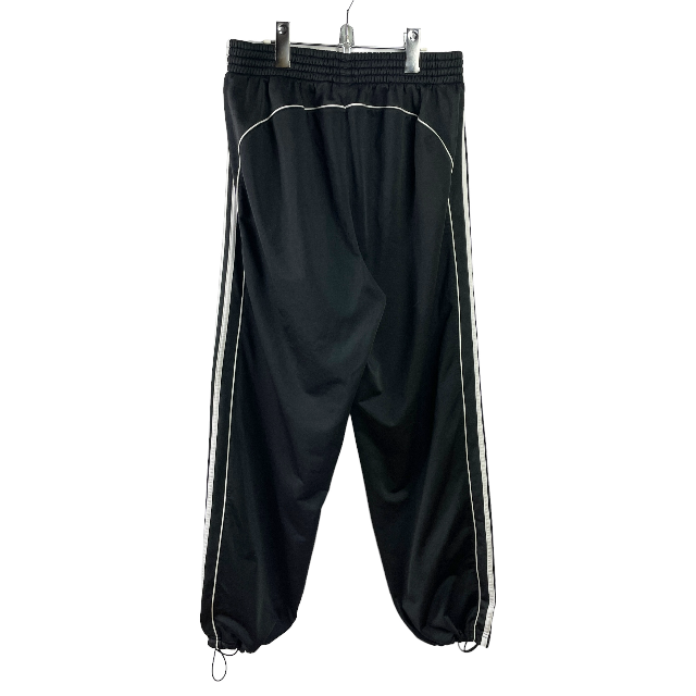adidas(アディダス)の極太 アディダス ジャージ トラックパンツ ドローコード 黒 白ライン XL メンズのパンツ(その他)の商品写真