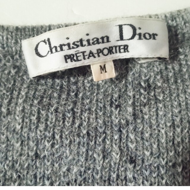 Christian Dior(クリスチャンディオール)のクリスチャンディオール■ウール混 ニット セーター ミックスカラー グレー レディースのトップス(ニット/セーター)の商品写真