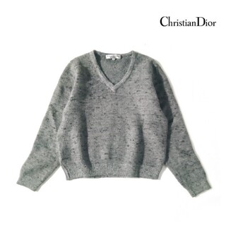 クリスチャンディオール(Christian Dior)のクリスチャンディオール■ウール混 ニット セーター ミックスカラー グレー(ニット/セーター)