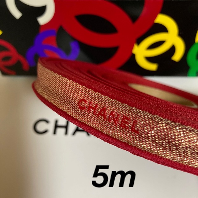 CHANEL最新✨2023/レッドリボン【幅1.5㎝×5m】