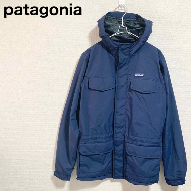 90年代 patagonia シェルジャケット【M】 ネイビー 紺色 メンズ