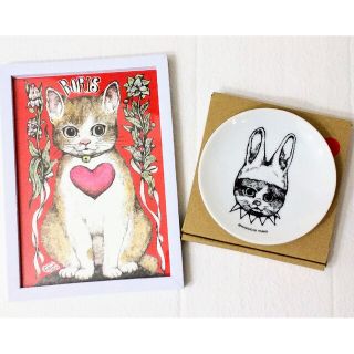 ☆A☆ 非売品 ノベルティ「 卯皿 」ヒグチユウコ ボリス雑貨店 ◉の