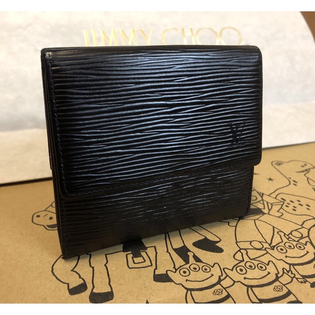 【極美品】Louis Vuitton ルイヴィトン エピ 二つ折り財布 ブラック