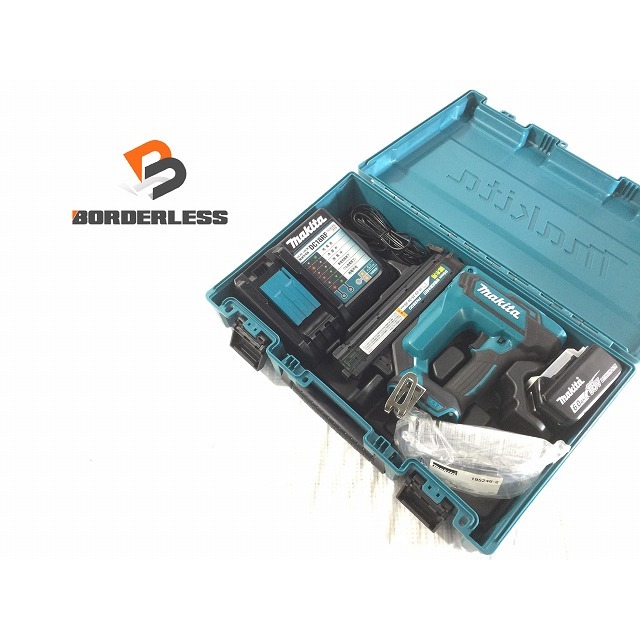 ☆美品☆makita マキタ 35mm 18V 充電式面木釘打 FN350DRG バッテリー(18V 6.0Ah) 充電器 ケース付き リフォーム工 65251