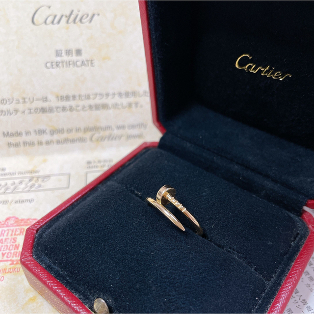 【驚きの値段で】 Cartier K18 - Cartier カルティエ リング ジュストンアンクル リング(指輪)