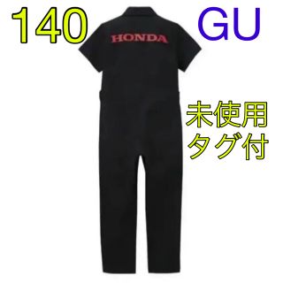 ジーユー(GU)の未使用　完売品　タグ付　GU ホンダ　140 ツナギ　オールインワン　半袖　黒　(その他)