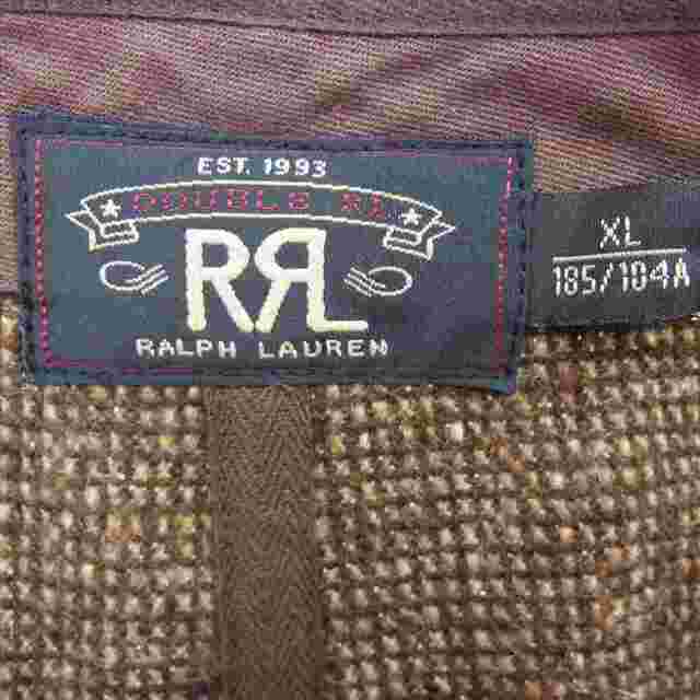 RRL(ダブルアールエル)のRRL ダブルアールエル ベスト TWEED VEST ツイード ベスト ブラウン系 XL【極上美品】【中古】 メンズのトップス(ベスト)の商品写真