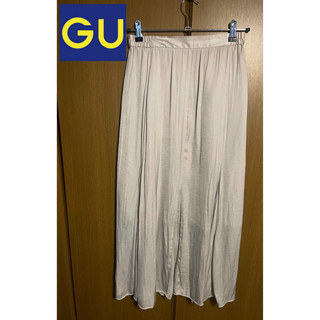 ジーユー(GU)のGU スカート ベージュ  つりと汚れあり(ロングスカート)