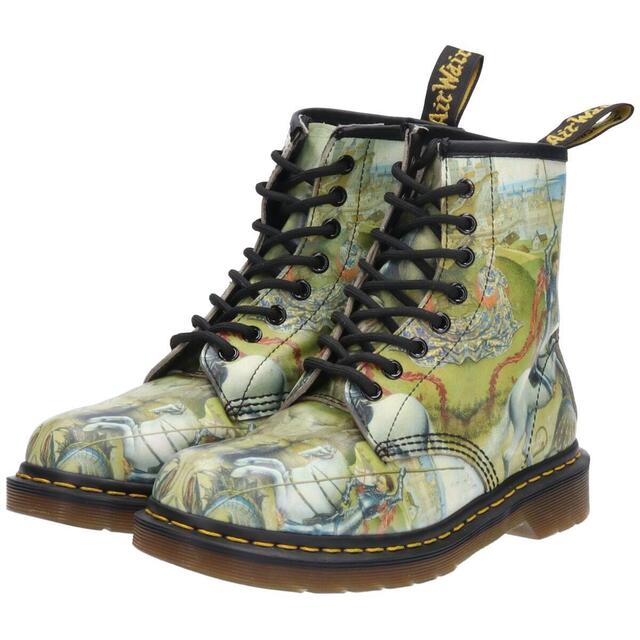 -ランクドクターマーチン Dr.Martens 総柄 8ホールブーツ UK6 レディース24.5cm /saa010719