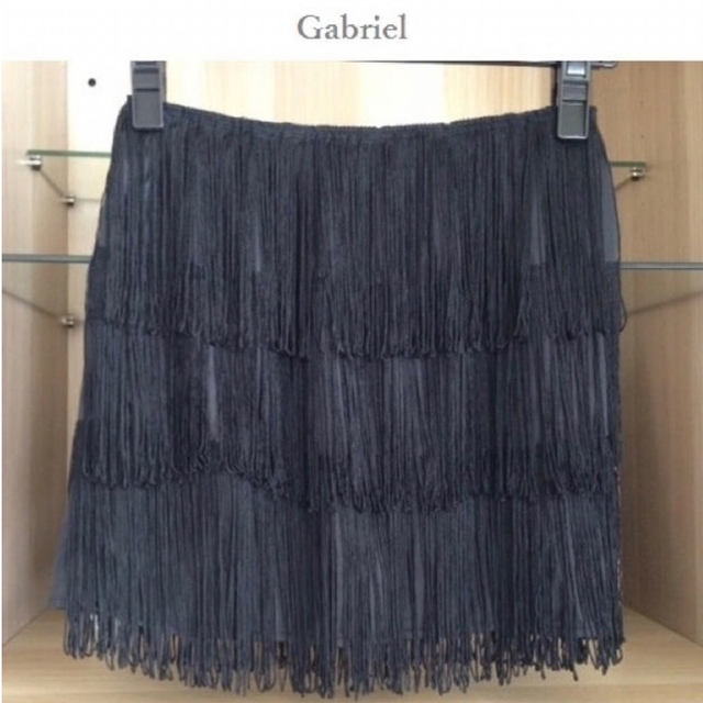 新品 Gabriel ❤︎ フリンジ スカート ブラック