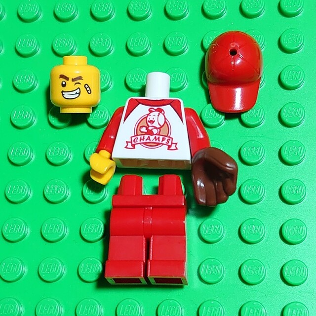 Lego(レゴ)の【新品】LEGO 野球少年フィグ《Ｃ２》レゴ ミニフィギュア アイテム キッズ/ベビー/マタニティのおもちゃ(知育玩具)の商品写真