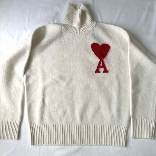 ami - 少し訳あり? Ami Paris アミパリス タートルネック セーター 白