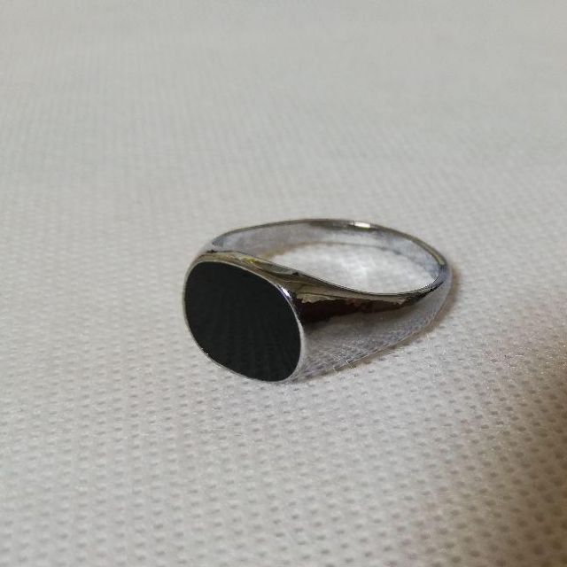 新品スクエアリング指輪印台22号シルバーアクセサリーステンレスブラック メンズのアクセサリー(リング(指輪))の商品写真