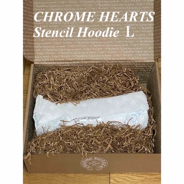 国内即発送】 hearts Chrome - Hearts Chrome Stencil L Hoodie