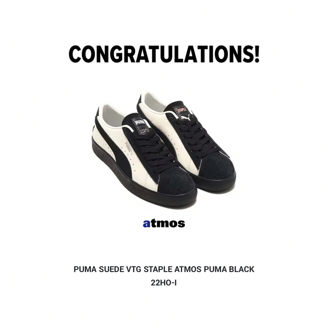 PUMA SUEDE VTG STAPLE ATMOS PUMA BLACK