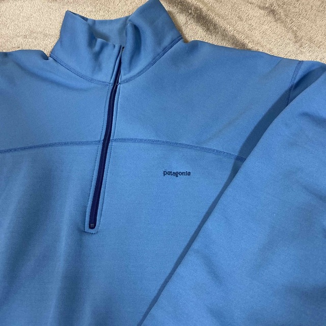 patagonia(パタゴニア)のパタゴニア　キャプリーン　ハーフジップフリース　ティファニー　ターコイズブルーL メンズのトップス(その他)の商品写真