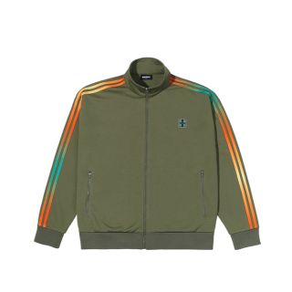 アディダス(adidas)のNERDY トラックジャケット カーキ 【Lサイズ】(ジャージ)