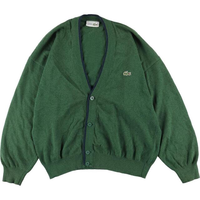 50cm商品名80年代 ラコステ LACOSTE CHEMISE フレンチラコステ コットン×アクリルニットカーディガン フランス製 4 メンズM ヴィンテージ /eaa307364