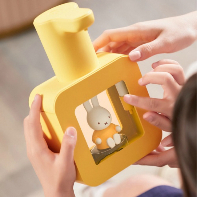 新品!2setイエロー、ピンクミッフィー オートソープディスペンサー400ml-