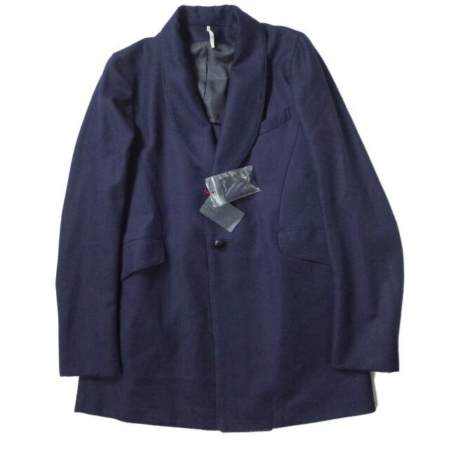 m's braque エムズブラック 日本製 2B SHAWL COLLAR JACKET ショールカラー2Bジャケット 122535 38 NAVY テーラード クルミボタン アウター【新古品】【m's braque】