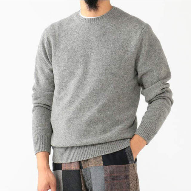 BEAMS PLUS BEAMS PLUS ビームスプラス 22AW 9ゲージ クルーネックニット 38-15-0055-156 XL GREY  セーター エクストラファインメリノウール プルオーバー トップス【中古】【BEAMS PLUS】の通販 by USED SELECT SHOP  LOOP ラクマ店｜ビームスプラスならラクマ