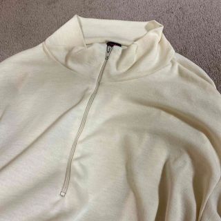 パタゴニア(patagonia)のパタゴニア　キャプリーン　アメリカ製　ハーフジップ　インナー　クリーム色　XL(Tシャツ/カットソー(七分/長袖))