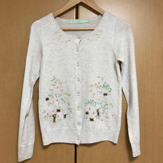 フランシュリッペ(franche lippee)のフランシュリッペ バンビ刺繍カーディガン(カーディガン)