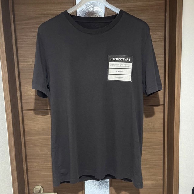 黒50新品 メゾン マルジェラ ステレオタイプ Tシャツ ブラック カットソー