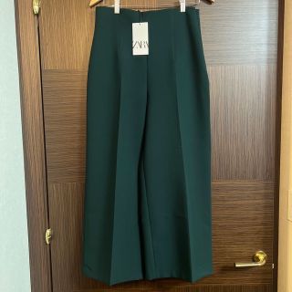 ザラ(ZARA)のZARAワイドパンツ　グリーン　L(その他)