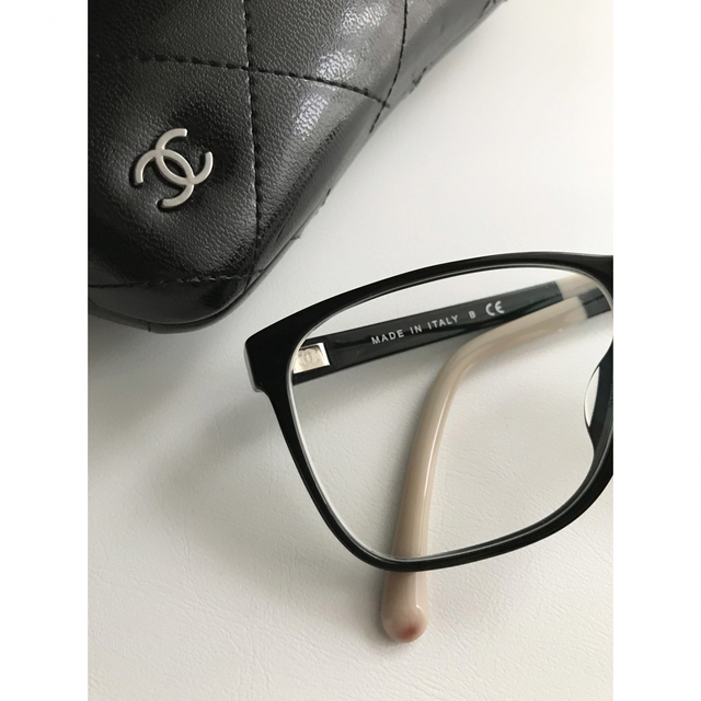 CHANEL   CHANEL シャネル メガネ 眼鏡フレーム ブラック ベージュ