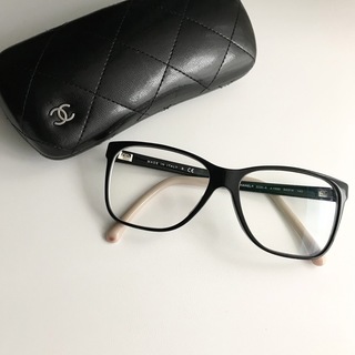 シャネル(CHANEL)のCHANEL シャネル　メガネ　眼鏡フレーム　ブラック　ベージュ　3230 黒(サングラス/メガネ)