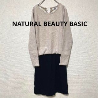 ナチュラルビューティーベーシック(NATURAL BEAUTY BASIC)の1671 ナチュラルビューティーベーシック ドッキングワンピース(ひざ丈ワンピース)