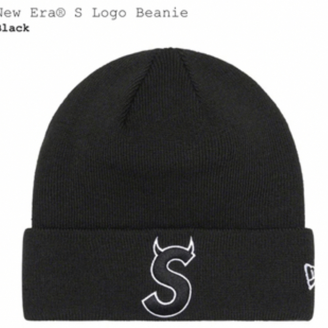 新作入荷の シュプリーム New Era S Logo Beanie ブラック ニット帽