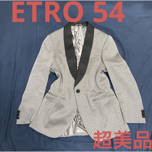 極美品 ETRO チェック カシミヤ混 テーラードジャケット 44ARMANI