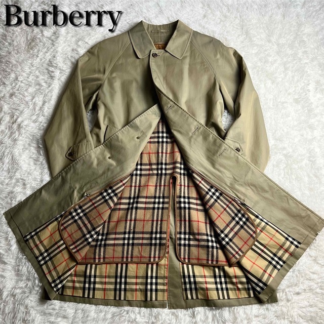 Burberry バーバリー ノバチェック ステンカラーコート 極美品 Lサイズ