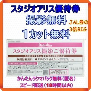 スタジオアリス　撮影ご優待券　デザインフォト1カット（フレーム付き）匿名配送無料(その他)