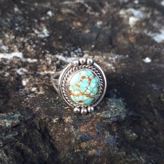 インディアンジュエリー(INDIAN JEWELRY)のNAVAJO　ハイグレードエイト　リング　＃14(リング(指輪))