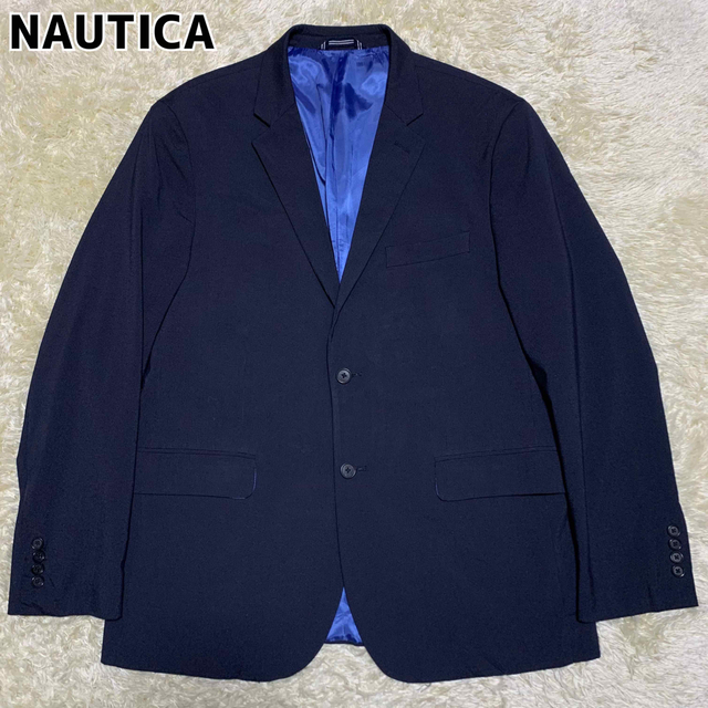 NAUTICA(ノーティカ)のNAUTICA ノーティカ テーラードジャケット ネイビー 紺 42 XL メンズのジャケット/アウター(テーラードジャケット)の商品写真