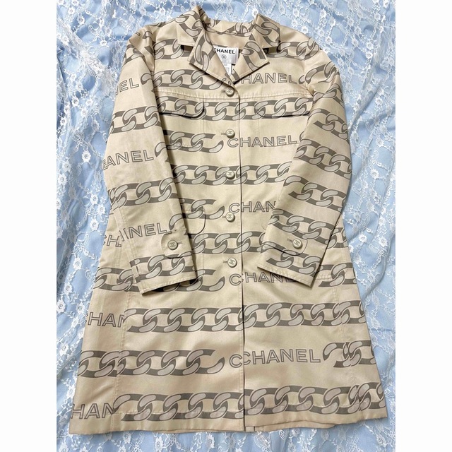 【大特価!!】 CHANEL - ヴィンテージ チェーン柄 美品 トレンチコート シャネル CHANEL トレンチコート 【大特価!!】 CHANEL - ヴィンテージ チェーン柄 美品 トレンチコート シャネル CHANEL トレンチコート