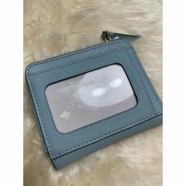 Kate spade ケイトスペード　ライトブルー　折り財布 レディースのファッション小物(財布)の商品写真