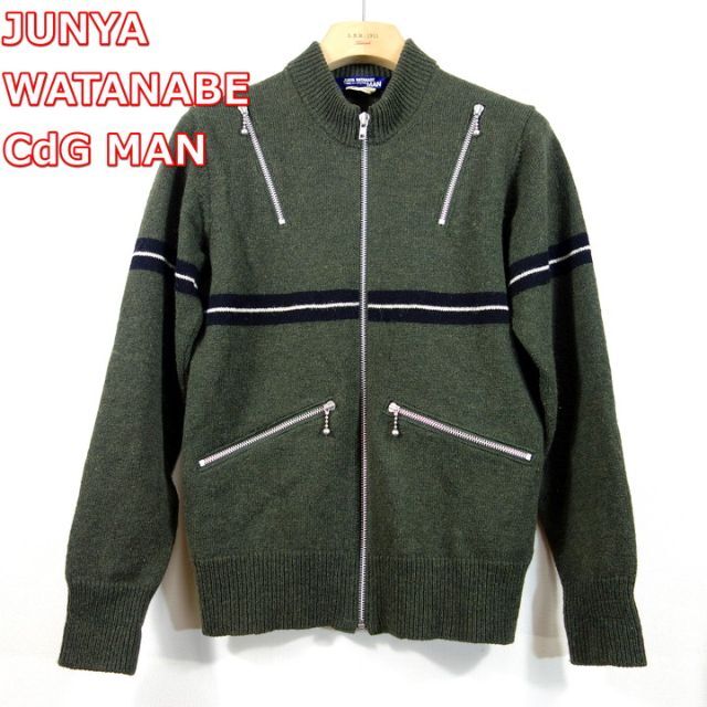 【良品】JUNYA WATANABE MAN　AD2007　米の字カーディガン