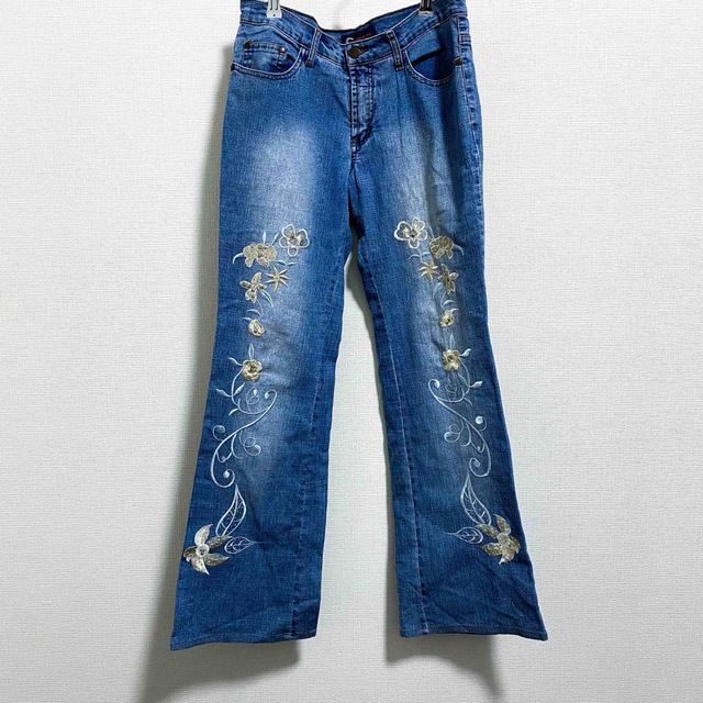 VINTAGE(ヴィンテージ)のvintage embroidery design flare denim メンズのパンツ(デニム/ジーンズ)の商品写真