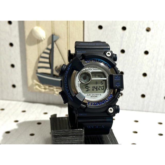 CASIO G-SHOCK DW-8201 ネイビー フロッグマンバックライト