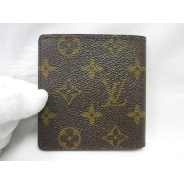 LOUIS VUITTON - ルイヴィトン モノグラム 二つ折り札入れ財布 パス ...