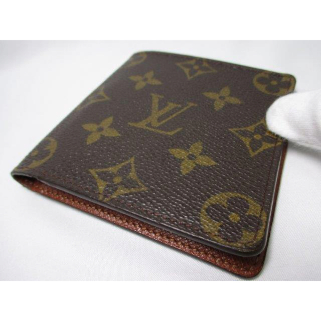 LOUIS VUITTON - ルイヴィトン モノグラム 二つ折り札入れ財布 パス