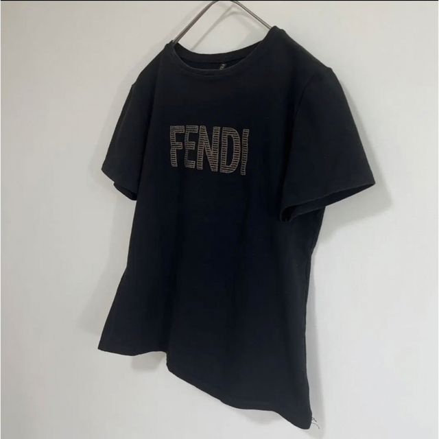 FENDI(フェンディ)のFENDI フェンディ ビッグロゴ Tシャツ Sサイズ ブラック メンズのトップス(Tシャツ/カットソー(半袖/袖なし))の商品写真