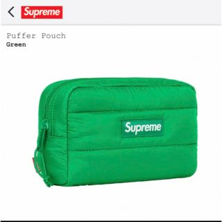 シュプリーム(Supreme)の【新品】supreme Puffer Pouch Green(ポーチ)