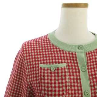 other - キャバン 美品 21SS ニットカーディガン 長袖 ギンガム ... キャバン 美品 21SS ニットカーディガン 長袖 ギンガムチェック 赤 F