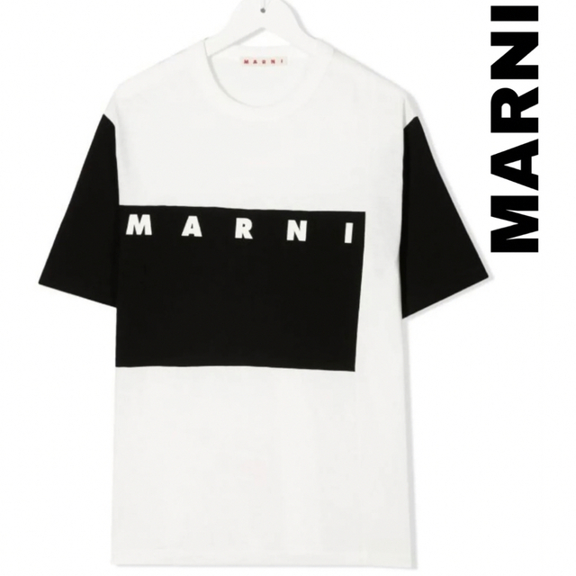 マルニ Tシャツ ホワイト×ブラック 12-